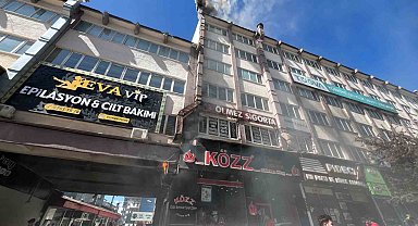 Erzurum'da korkutan baca yangını