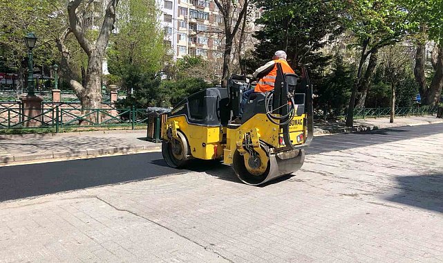 Eskişehir Adalar'da bisiklet yolu çalışmaları hız kesmeden sürüyor