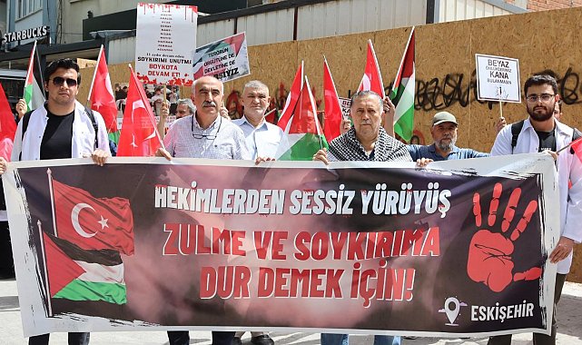 Eskişehir'de Tıp Fakültesi öğrencileri Filistin için yürüdü