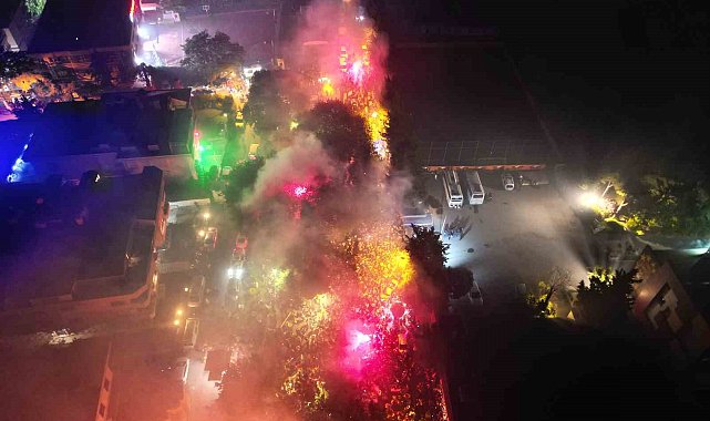 Florya'da şampiyonluk kutlaması havadan görüntülendi