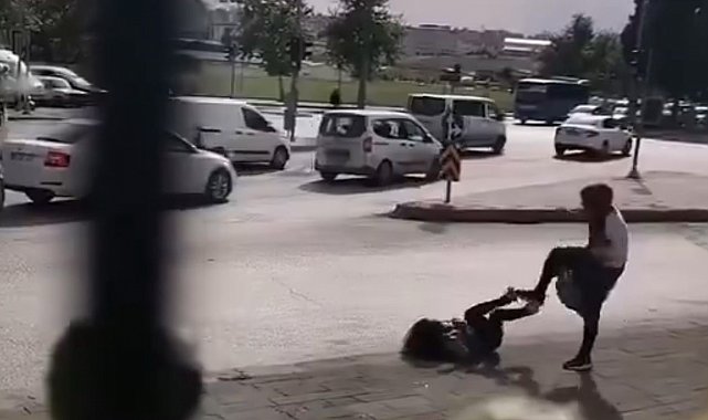 Gaziantep'te kadınların kavgası kamerada