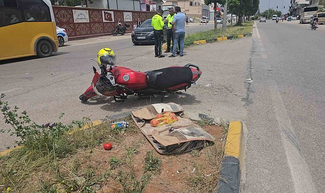 Gaziantep'te otomobil ile çarpışan motosikletin sürücüsü yaralandı