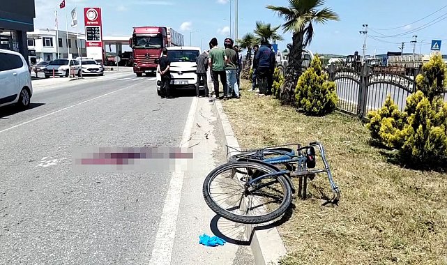 Hafif ticari aracın çarptığı bisiklet sürücüsü hayatını kaybetti