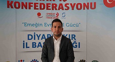HAK-İŞ Konfederasyonu Diyarbakır İl Başkanı Aküzüm, 1 Mayıs'ı kutladı