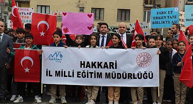 Hakkari'de farkındalık yürüyüşü düzenlendi