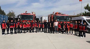 Hatay itfaiyesinden üniversite öğrencilerine yangın eğitimi