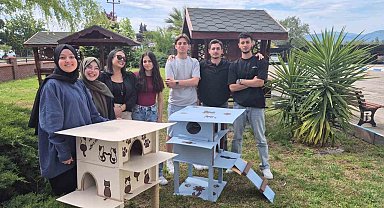 Havran MYO öğrencilerinden kedilere sıcacık yuva