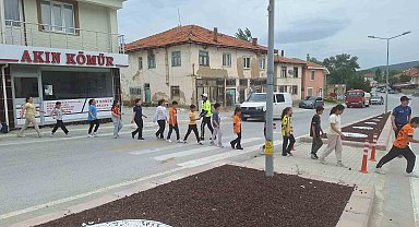 Hisarcık'ta öğrencilere trafik eğitimi