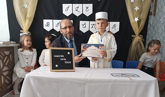 Hisarcıklı Hamza 5 yaşında Kuran-ı Kerim'i hatmetti