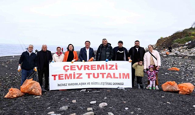 İncivez Derneği'nden sahil temizliği etkinliği