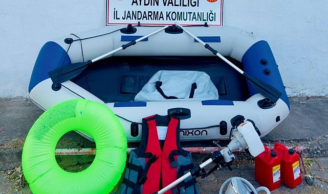 Kaçmaya çalıştığı botu şişirirken yakalandı