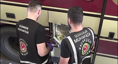 Kapıkule Sınır Kapısı'nda bir otobüste 87 kilo 752 gram uyuşturucu ele geçirildi