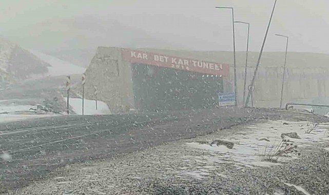 Karabet Geçidi'nde lapa lapa kar yağdı