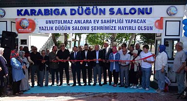 Karabiga'da yazlık düğün salonunun açılışı gerçekleştirildi
