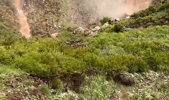 Kars'ta sağanak sele neden oldu, Akyaka Kanyonu'nda şelaleler oluştu