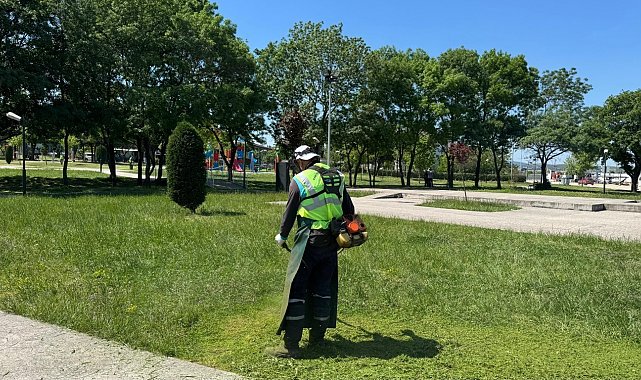 Kartepe'de yeşil alanlara düzenli bakım