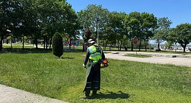 Kartepe'de yeşil alanlara düzenli bakım