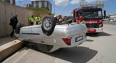 Kırıkkale'de otomobil takla attı: 1 yaralı