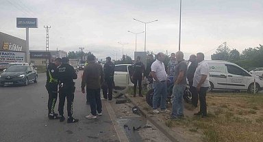 Kırklareli'nde otomobil ile motosiklet çarpıştı: 1 yaralı