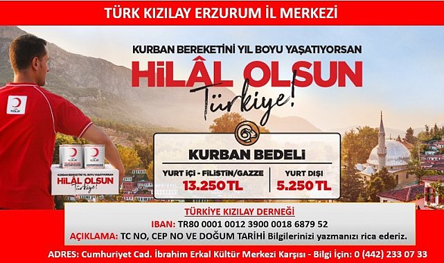 Kızılay 2025 vekaletle kurban kesim kampanyası başladı