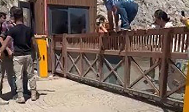 Kızılbük Proje alanına giden çevreciler, güvenlik görevlisini tokatladı