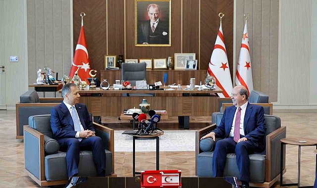 KKTC Cumhurbaşkanı Tatar, Bakan Yerlikaya'yı kabul etti