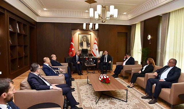 KKTC Cumhuriyet Meclis Başkanı Öztürkler, Bakan Şimşek'i kabul etti