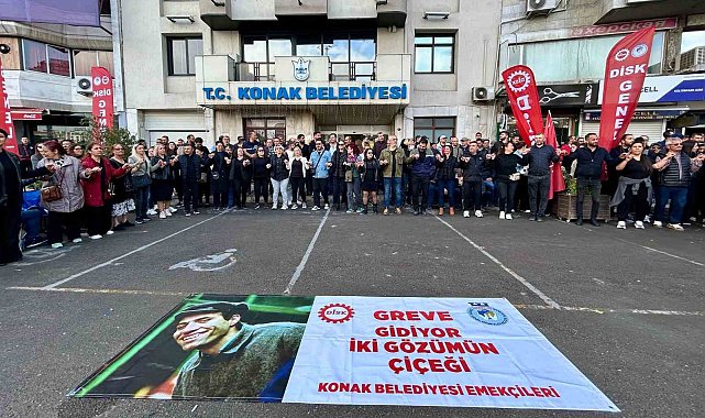 Konak Belediyesinde anlaşma sağlanamadı, işçiler tam gün iş bıraktı