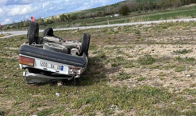 Konya'da otomobil devrildi: 3 yaralı