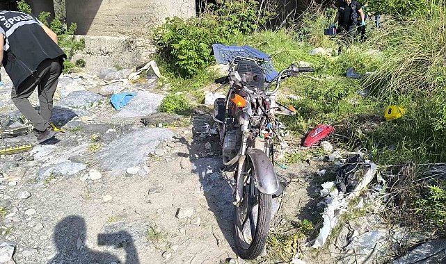 Köprüden uçan motosikletin 18 yaşındaki sürücüsü öldü