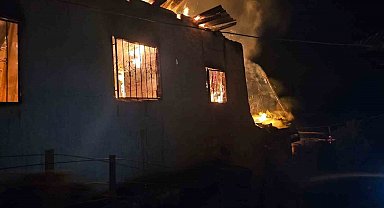 Köyde çıkan yangında 3 ev küle döndü