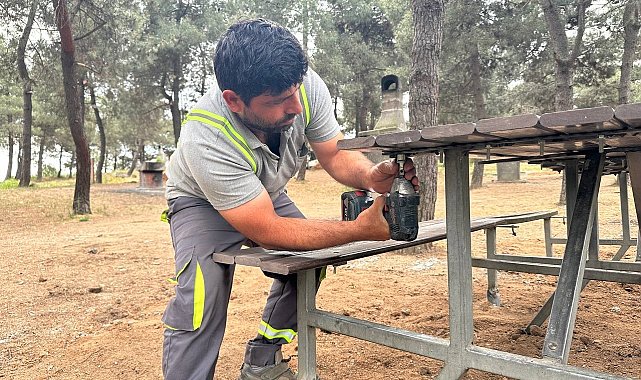 Kuştepe Mesire Alanı'nda bakım çalışması