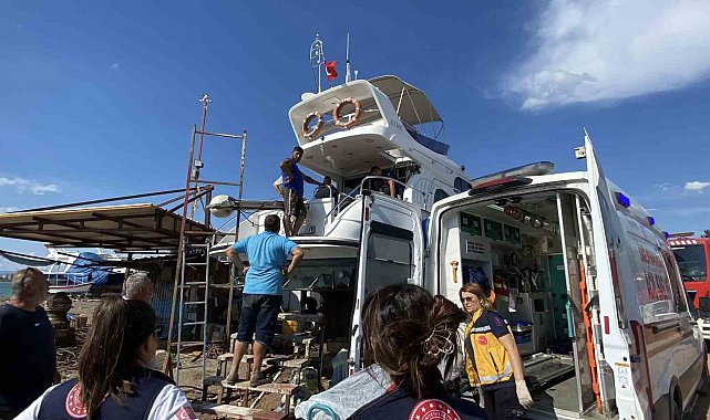Lüks yatın bakımını yaparken güverteden düşen bir kişi yaralandı
