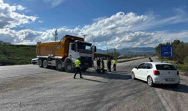 Malatya'da motosikletle kamyon çarpıştı: 1 yaralı