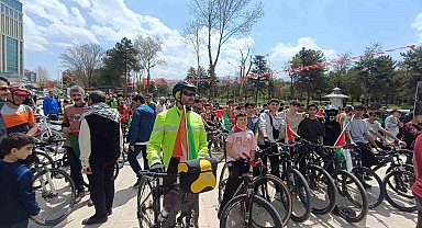 Malatya'da "Gazze için sür ve diren" etkinliği düzenlendi