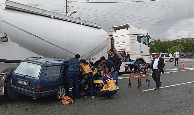 Malatya'da silobas ile otomobil çarpıştı: 1 yaralı