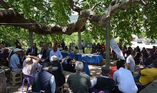 Manisa'da iki bin yıllık tarihi çınarın gölgesinde eserlerini sergilediler