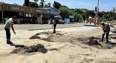 Mavişehir sahilinde temizlik çalışması yapıldı