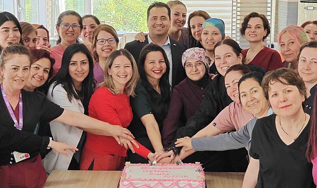 Menteşe Devlet Hastanesinde sağlık sektörünün meleklerine pastalı kutlama