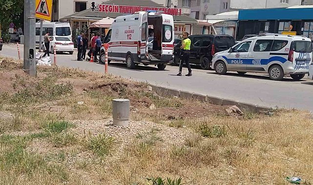 Motosiklet yayaya çarptı: 1 yaralı