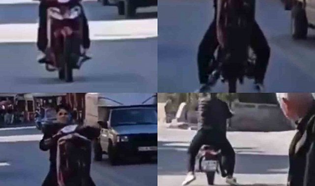 Motosikletin önünü kaldırdı, 41 bin TL ceza yedi