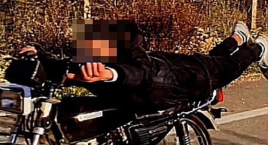 Motosikletli şov pahalıya patladı: Ehliyeti iptal edildi, 19 bin TL ceza kesildi