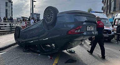 Ordu'da kaza yapan otomobil takla attı: 5 kişi yaralandı