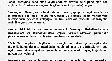 Osmangazi Belediyesi'nden barınakta yaşananlarla ilgili açıklama