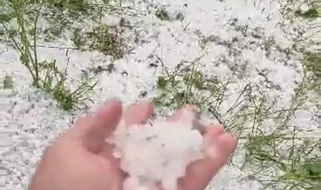 Osmaniye'de dolu yağışı etkili oldu