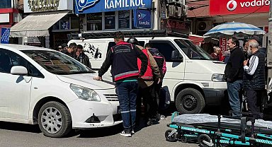 Otomobil ile motosiklet çarpıştı; 1 yaralı
