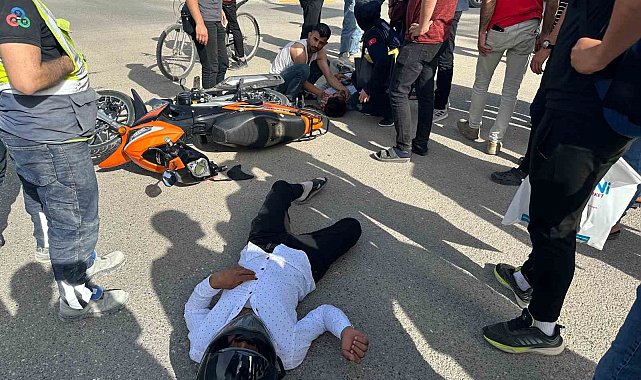 Otomobil ile motosiklet çarpıştı: 2 yaralı