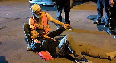 Otomobille çarpışan motosiklet sürücüsü yaralandı