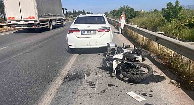 Otomobille çarpışan motosikletin sürücüsü hayatını kaybetti