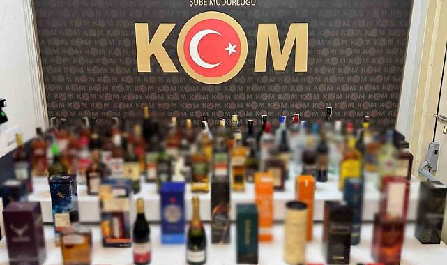 Polis kaçak alkollü içki ve mermi ele geçirdi